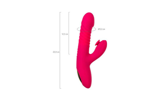 JOS Seri Thrusting Rabbit Vibrator With Clitoral Stimulator - Rabbit Vibrators