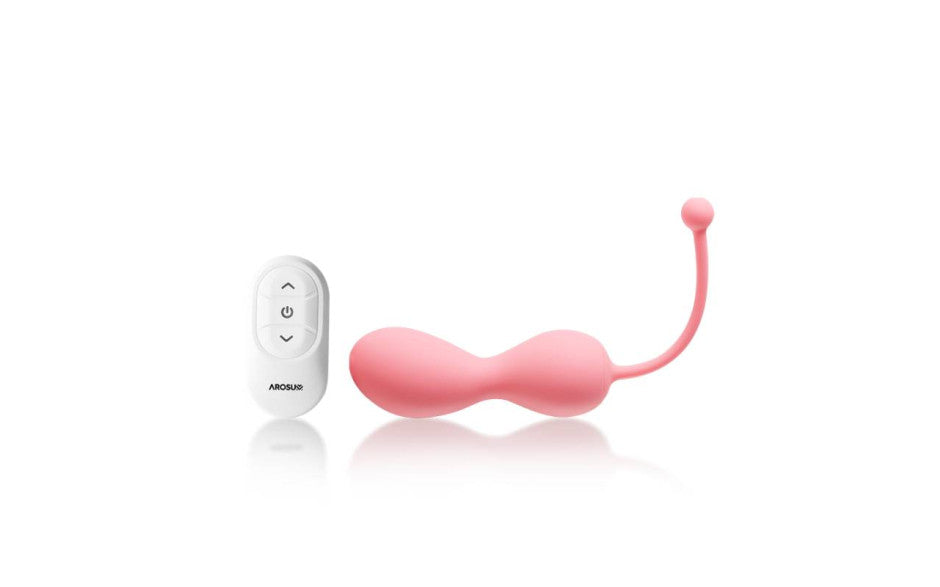 Arosum Come Hither Kegelator Duo Vaginal Balls Stimulator With Remote Control Love Eggs and Kegel Exercisers