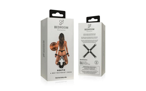 Bedroom Fantasies Bondage Hog Tie Black - Cuffs And Restraints