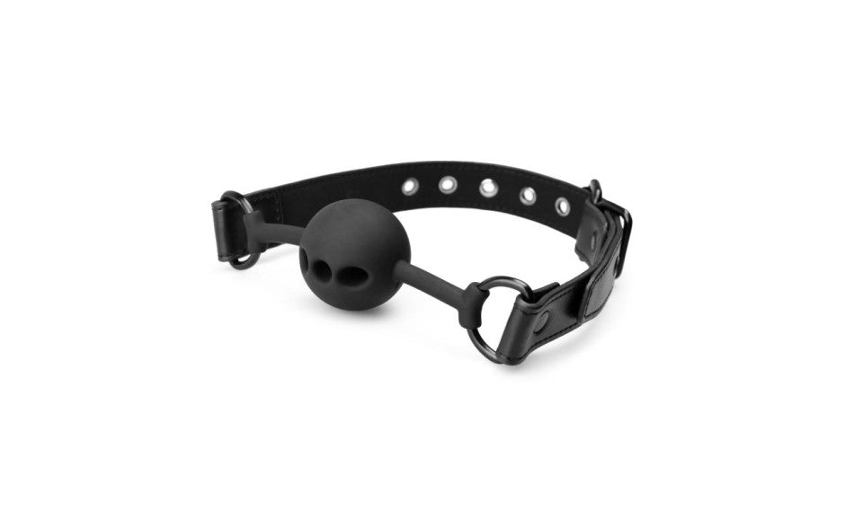 Bedroom Fantasies Breathable Silicone Ball Gag Black Bondage Gags and Bits