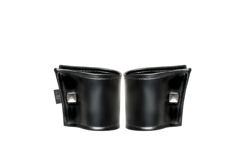 Noir Handmade Mens Wrist Wallet Pair With Hidden Zipper Black His Fetish