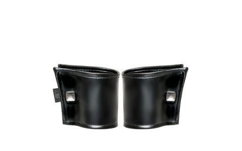 Noir Handmade Mens Wrist Wallet Pair With Hidden Zipper Black - His Fetish