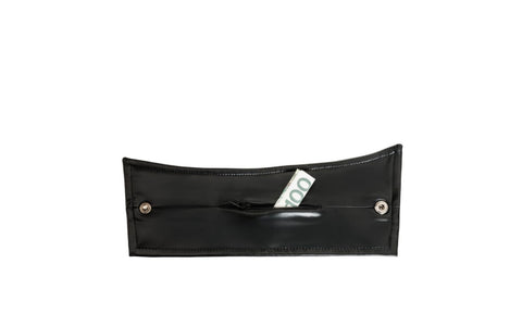 Noir Handmade Mens Wrist Wallet Pair With Hidden Zipper Black - His Fetish