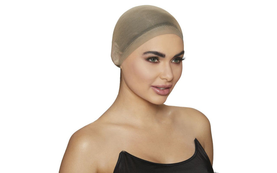 Dreamgirl Womens Wig Cap Nude 2 Piece Wigs and Gloves