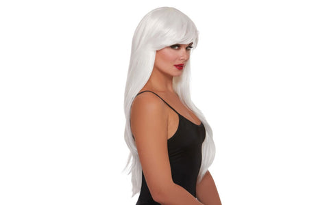 Dreamgirl Layered Long Womens Wig White - Wigs and Gloves