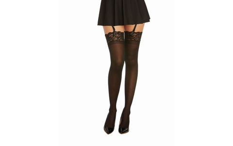 Dreamgirl Womens Thigh High Sheer Lace Stockings - Hosiery