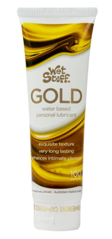 Gel Works Wet Stuff Gold - Silky Smooth Pleasure - Water Based Lubes