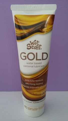 Gel Works Wet Stuff Gold - Silky Smooth Pleasure - Water Based Lubes