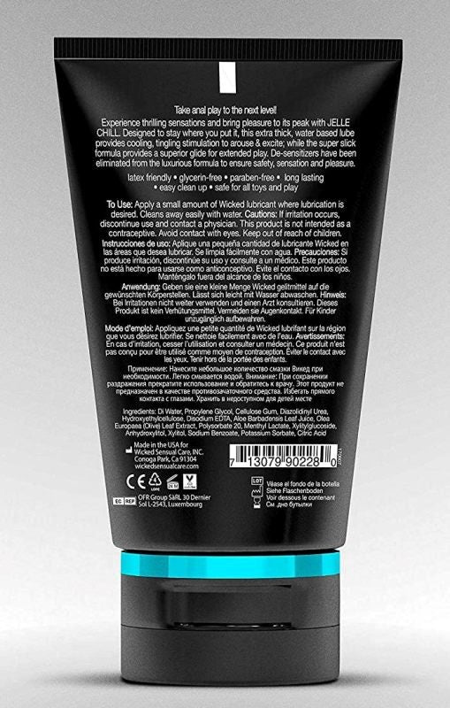 Wicked Jelle Chill Anal Gel Lube 120ml - Water Based Lubes