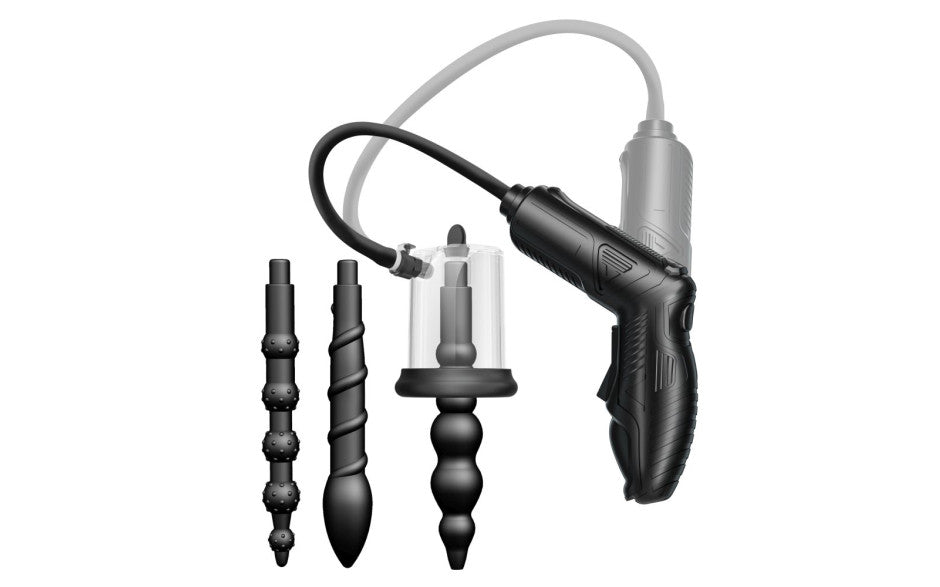 LuvPump Automatic RoseBud Anal Pump & 3 Plug Pro Set Penis Pumps And Stretchers