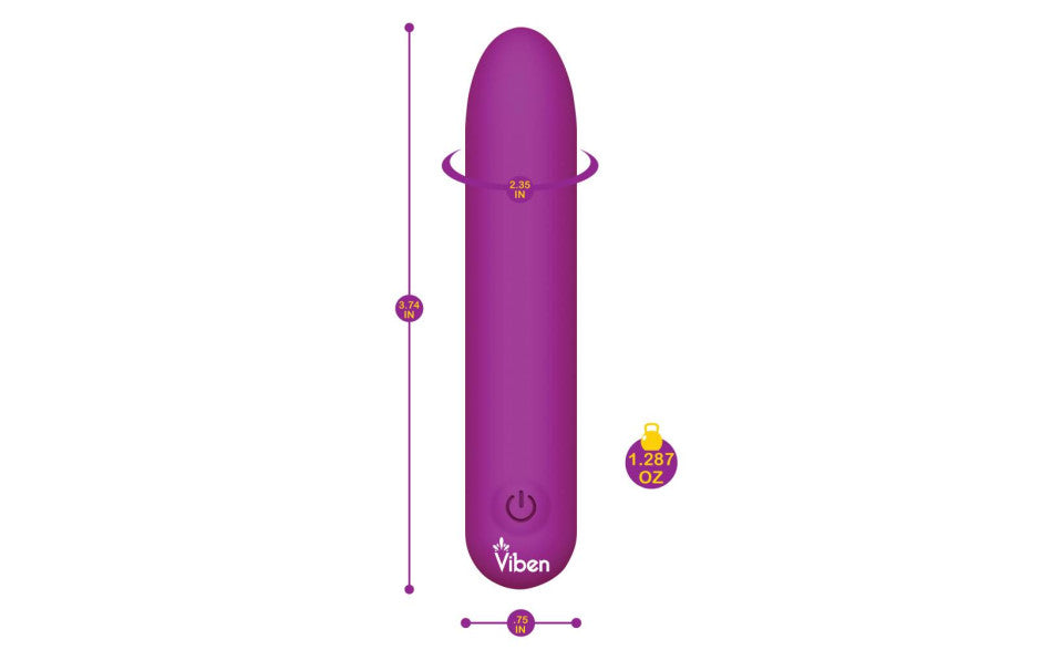 Viben Bombshell 5 Speed USB Rechargeable Mighty Bullet Vibrator Berry Bullet Vibrators