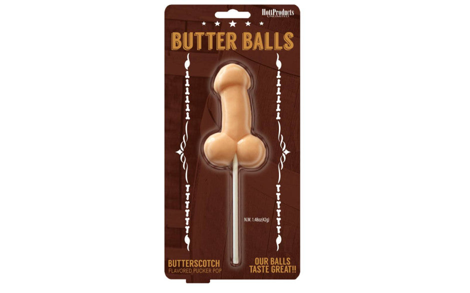 Hott Products Butterballs Butterscotch Pecker Shaped Lollypop Party Gifts and Novelties