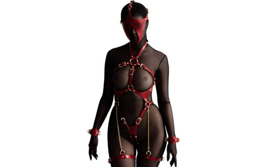 Daytona Ex Machina Genuine BDSM Play Leather Mask Masks And Blindfolds