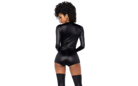 Mapale 2 Piece Sultry Swat Officer Womens Costume Black - Fancy Dress Ups