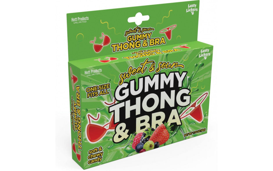 Hott Products Sweet and Sour Gummy Edible Thong & Bra Party Gifts and Novelties