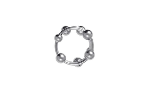 Metal Mens Multiple Metal Balls Penis Head Ring - Cock Rings