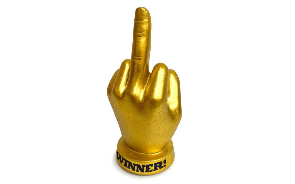 Genie Golden FU Finger Novelty Trophy Party Gifts and Novelties