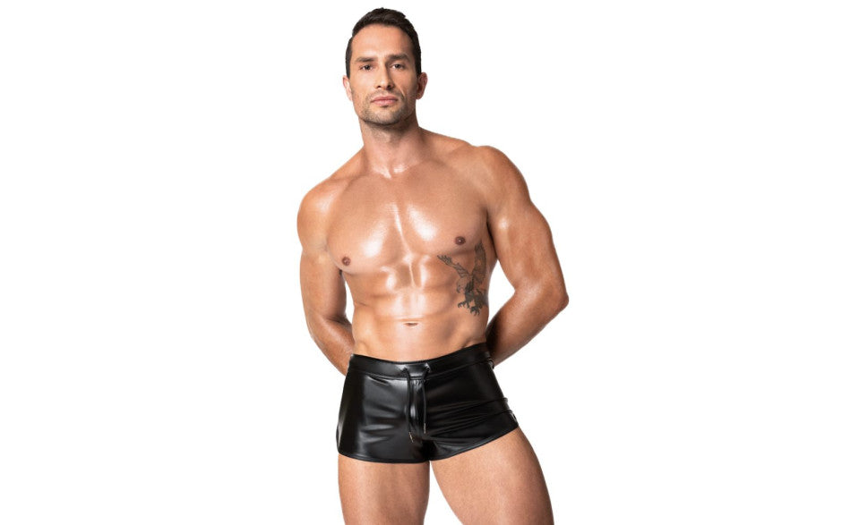 Noir Handmade Frenzy Sexy Tight Fitting Mens Shorts His Fetish