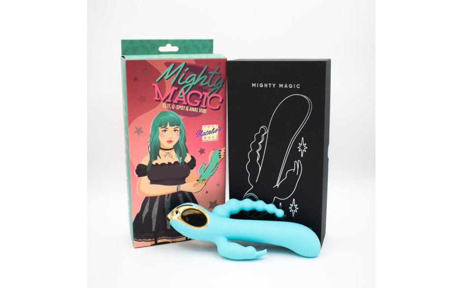 Natalies Toy Box Mighty Magic Clit G Spot & Anal Vibrator Rabbit Vibrators