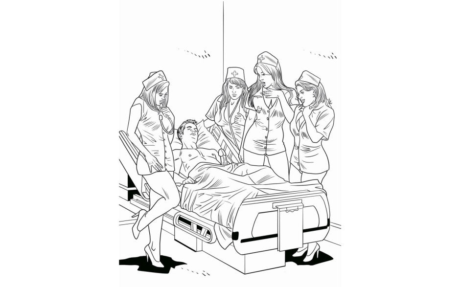Wood Rocket XXX Nurses Adult Coloring Book Party Gifts and Novelties