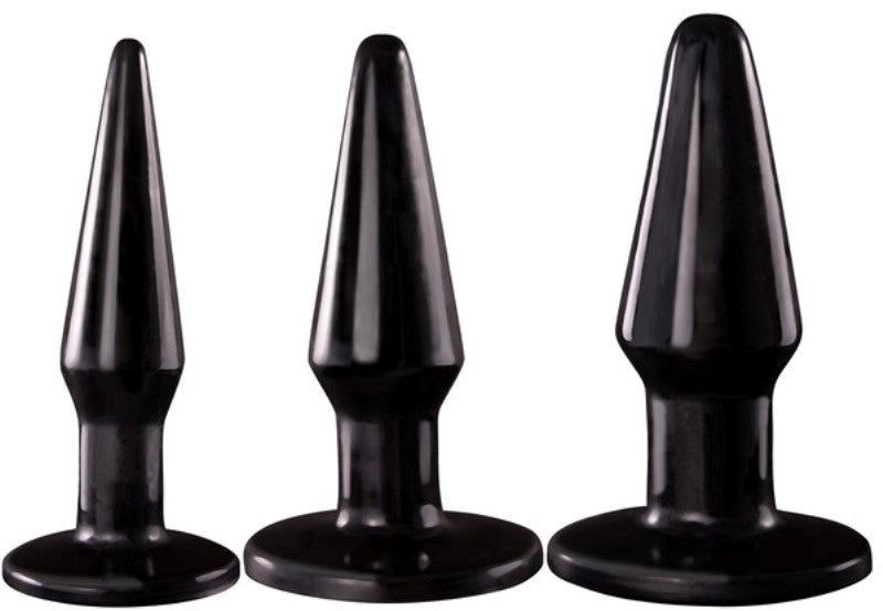 Xplorer Anal Training Butt Plug Kit - Black Butt Plugs