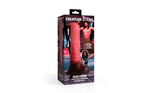 Creature Cocks Deluxe Centaur Thrusting & Vibrating Silicone Dildo - Vibrating Dildos