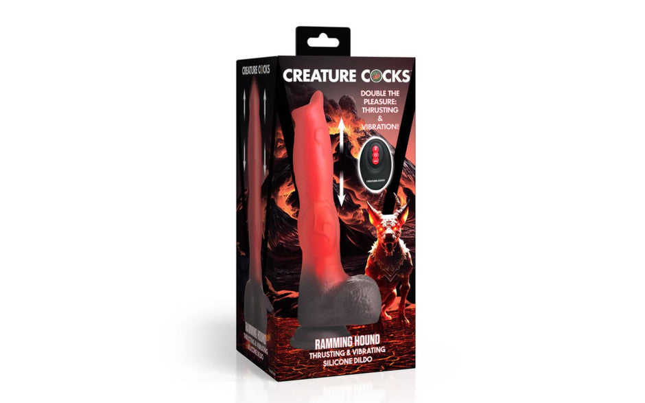 Creature Cocks Ramming Hound Thrusting & Vibrating Silicone Dildo Vibrating Dildos