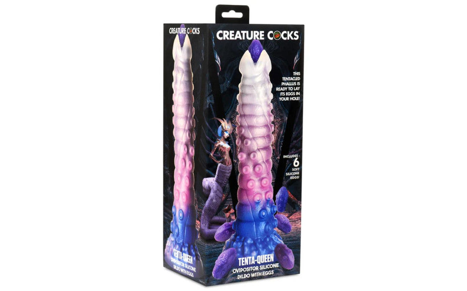 Creature Cocks Tenta Queen Ovipositor Silicone Dildo With Eggs Realistic Dildos