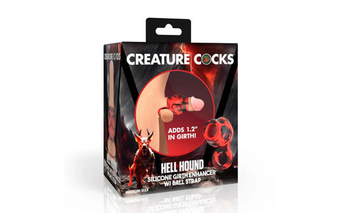 Creature Cocks Hell Hound Silicone Penis Sleeve and Ball Stretcher - Penis Sleeves and Extenders