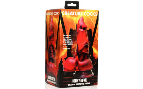 Creature Cocks Horny Devil Demon Non Realistic Silicone Dildo - Realistic Dildos