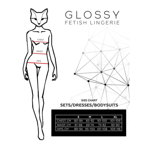 Glossy Doja Sexy Womens Bodysuit With Garter Strap Red - Teddies and Bodysuits