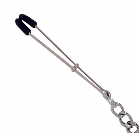 Y-Style Adjustable Tweezer Clamps With Cock Ring - Ball and Cock Toys