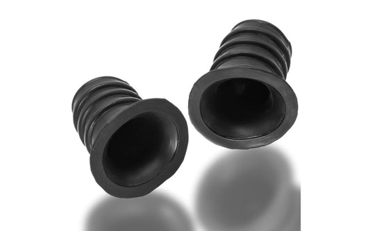 OxBalls Ribnibs Curved Springy Ribbed Nipple Suckers Night Edition Nipple and Clit Clamps