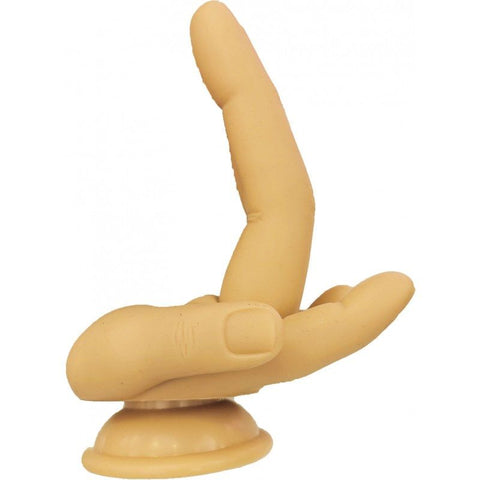 Hott Products Finger Fest Double Up Realistic Dildo Flesh - Realistic Dildos