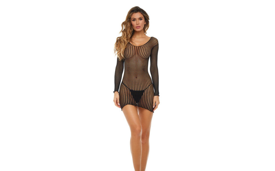 Rene Rofe Crochet Seduction Womens Dress Black OS Black Skirts And Club Wear