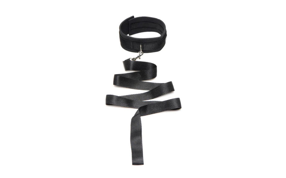 Frisky Neoprene Collar And Leash Set Black Black Collars and Leads