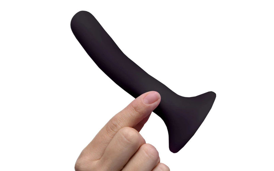 XR Brands Strap-U Black Silicone Strap-On Dildo Small Black Non-Realistic Dildos