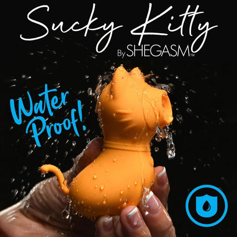 Shegasm Sucky Kitty 7X Clitoral Stimulator Orange - Clit Ticklers and Pulsators