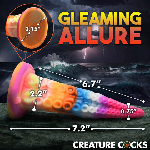Creature Cocks Luminoctopus GITD Tentacle Fantasy Dildo - Realistic Dildos