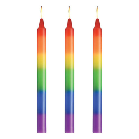 Master Series Pride Candles 3 Piece Rainbow Drip Candle - Sex Pheromones and Perfumes