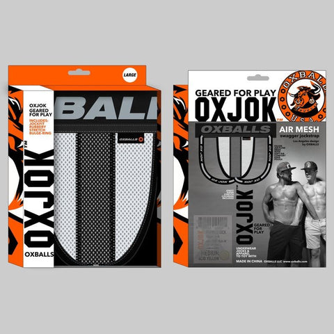 Oxballs Airmesh Swagger Mens Jockstrap Ice White - Jocks and G-Strings