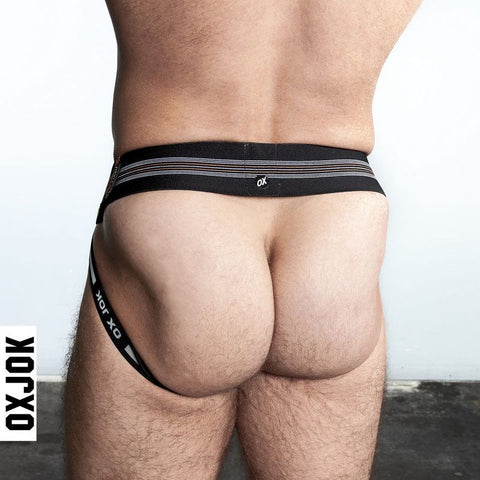 Oxballs Slingjock Upthrust Slider-Strap Jock Black Iron - Jocks and G-Strings