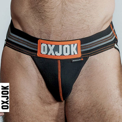Oxballs Slingjock Upthrust Slider-Strap Jock Black Iron - Jocks and G-Strings
