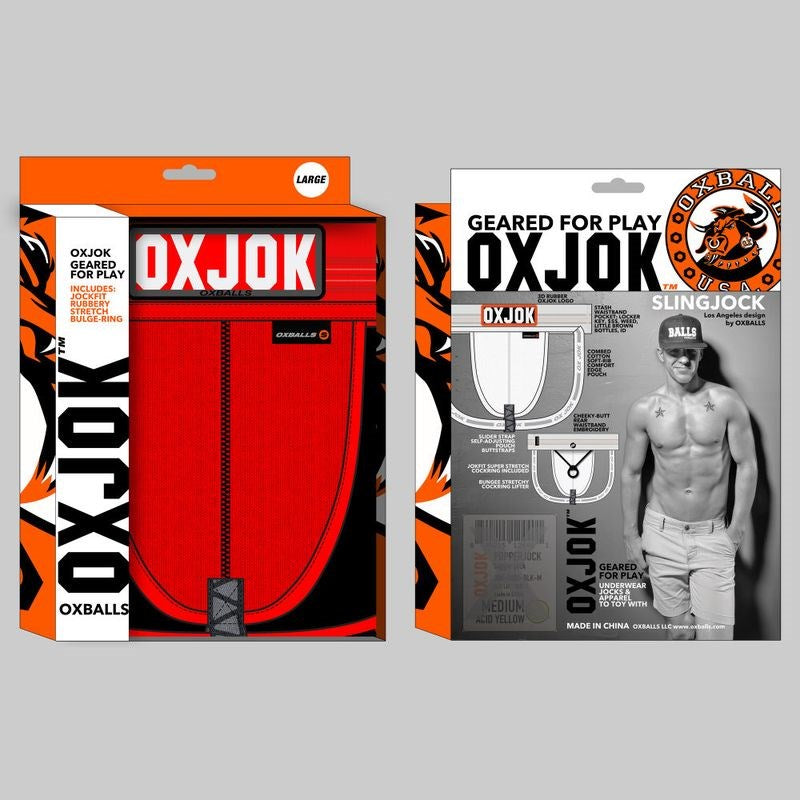Oxballs Slingjock Upthrust Slider-Strap Jock Red Hot Jocks and G-Strings