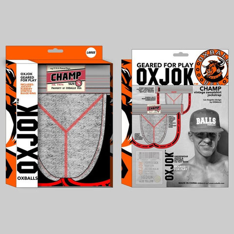 Oxballs Champ Vintage Male Jockstrap Gray Heather - Jocks and G-Strings