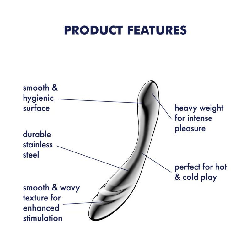 Satisfyer Pure Gravity 3 Metal Construction Dildo Steel Sex Toys