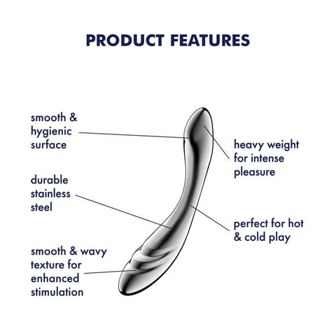Satisfyer Pure Gravity 3 Metal Construction Dildo - Steel Sex Toys