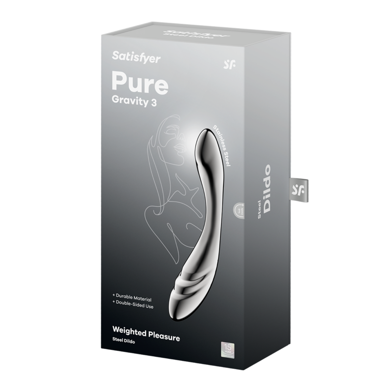 Satisfyer Pure Gravity 3 Metal Construction Dildo Steel Sex Toys