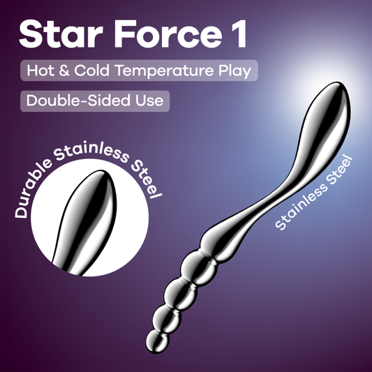 Satisfyer Star Force 1 Curved Metal Dildo Steel Sex Toys