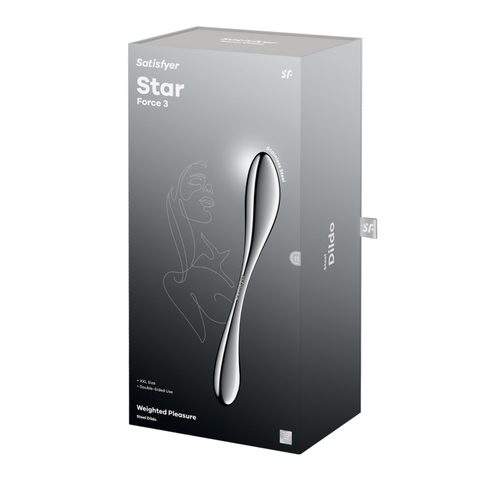 Satisfyer Star Force 3 Heavy Weighted Metal Dildo - Steel Sex Toys
